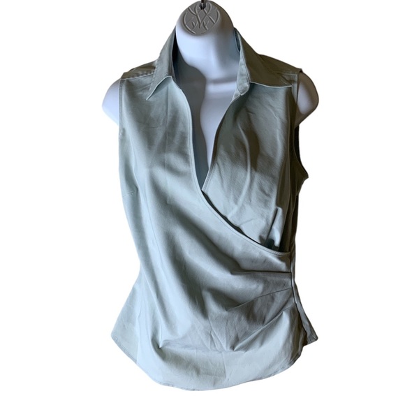 Express Tops - Express Top Women’s Size 8 Sleeveless Stretch V-Neck Wrap Fitted Shirt